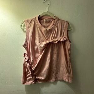 Marni Blush Pink Ruffle Tank Top